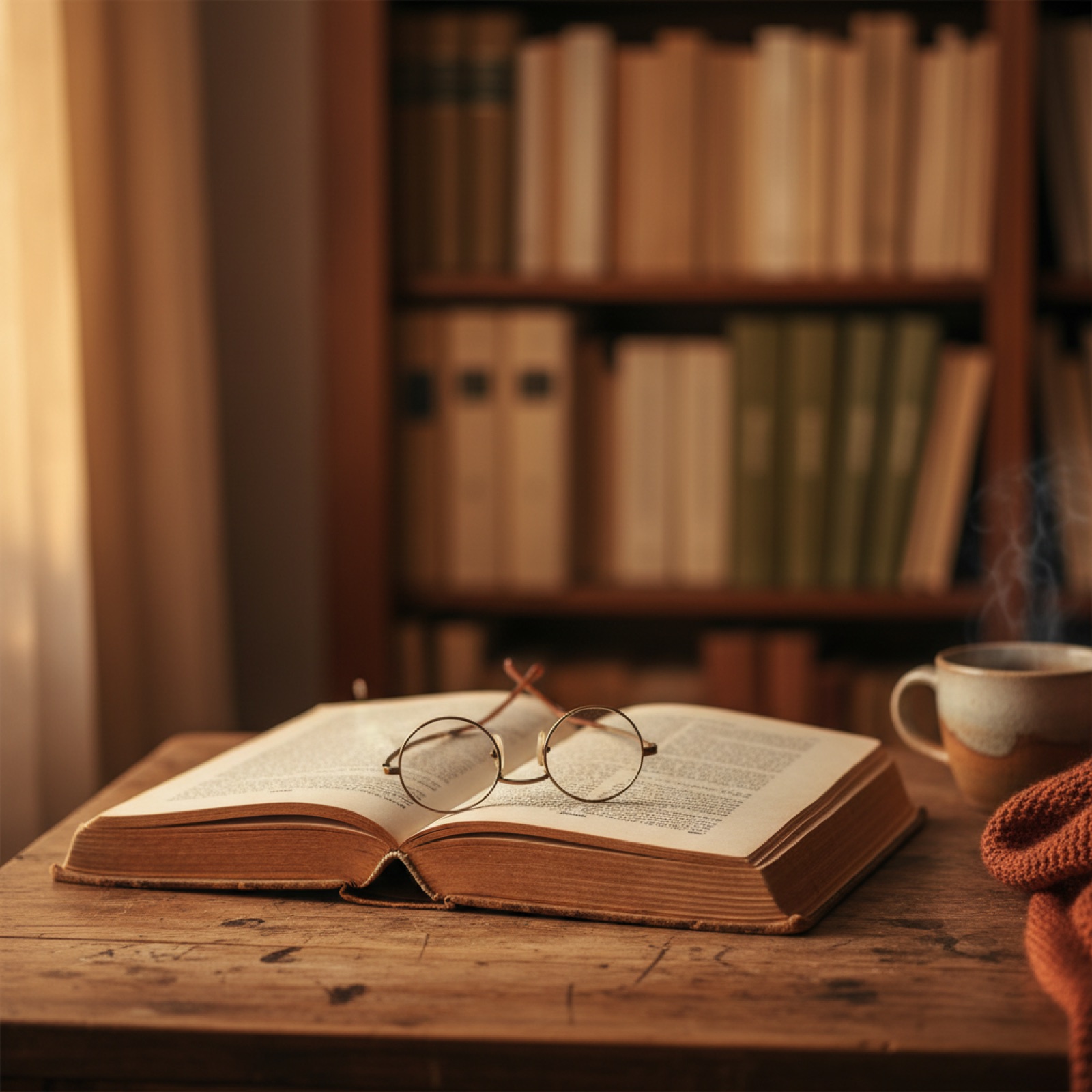 Un vieux livre relié ouvert sur un bureau en bois patiné — illustration de « La blogosphère littéraire : comment trouver de bons blogs de lecture »