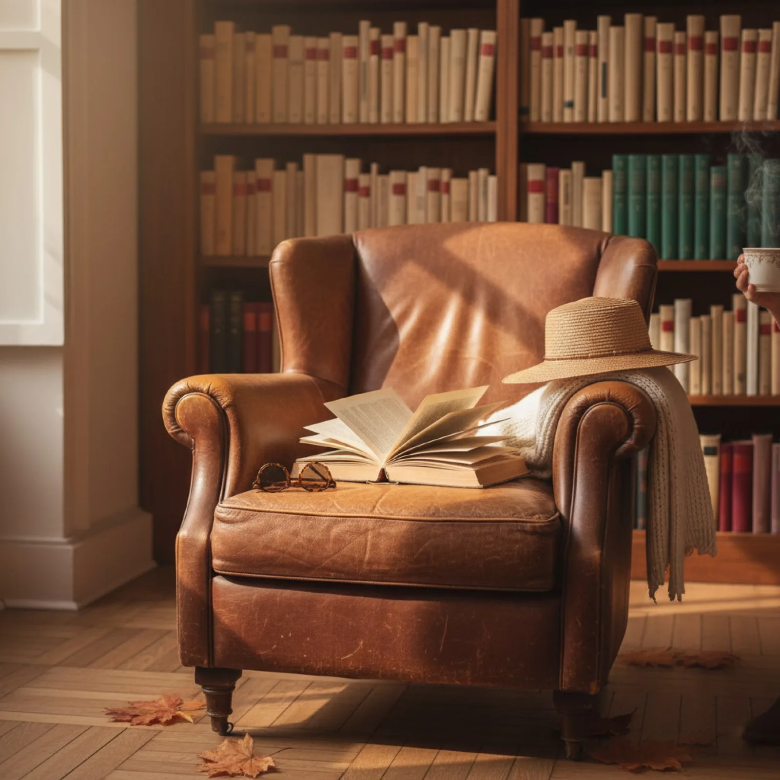 Un fauteuil en cuir dans une bibliothèque — illustration de « TFMA : le méchant qu'on aime détester »