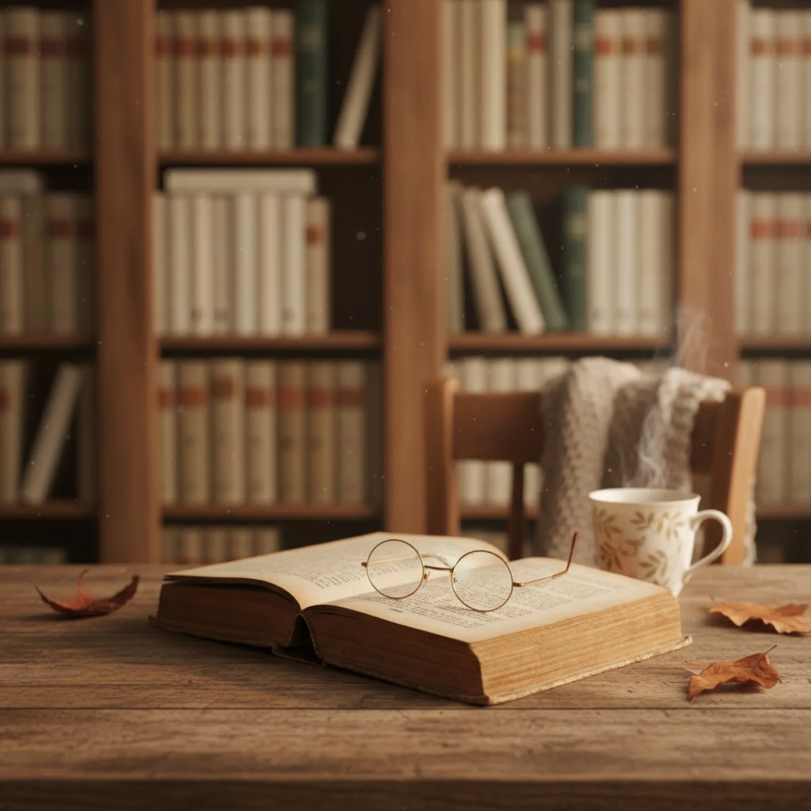 Un vieux livre relié ouvert sur un bureau en bois patiné — illustration de « Bouquiner en Angleterre : charity shops, librairies indépendantes et livres d'occasion »