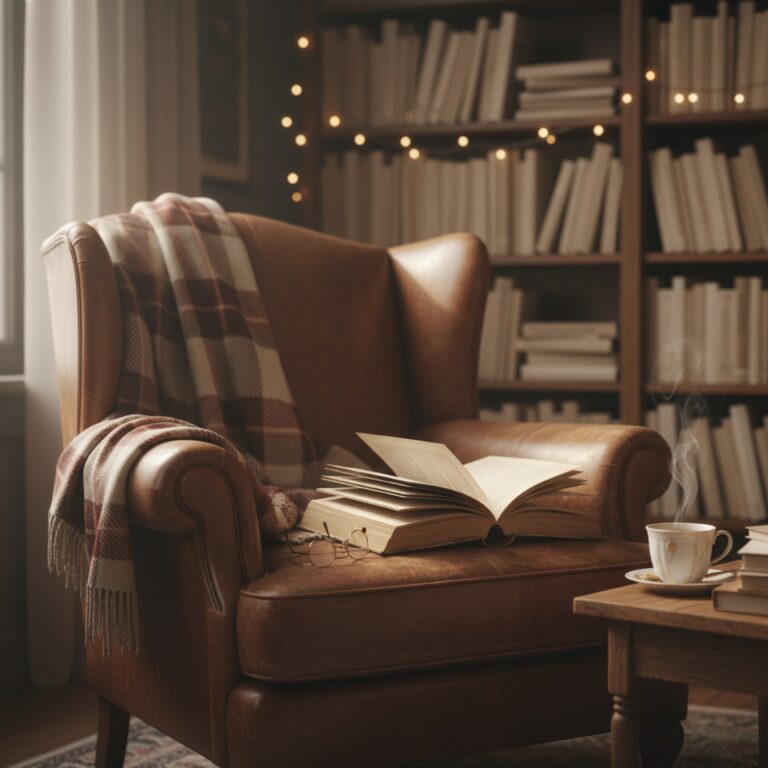 Un vieux livre relié ouvert sur un bureau en bois patiné — illustration de « « Le temps d'une saison », retour vers les années folles »