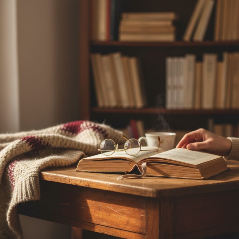 Un vieux livre relié ouvert sur un bureau en bois patiné — illustration de « Abandonner un livre en cours de route, et alors ? »