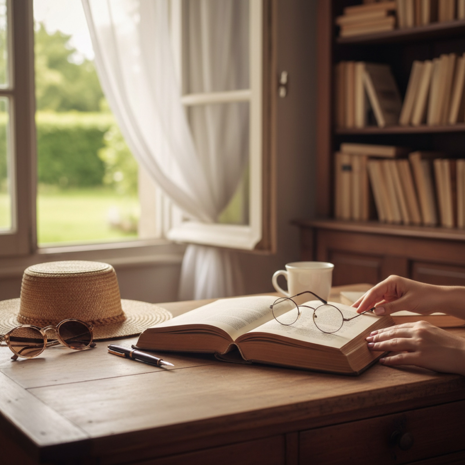 Un fauteuil en cuir dans une bibliothèque — illustration de « Relire : l'aveu que les lectrices font à voix basse »