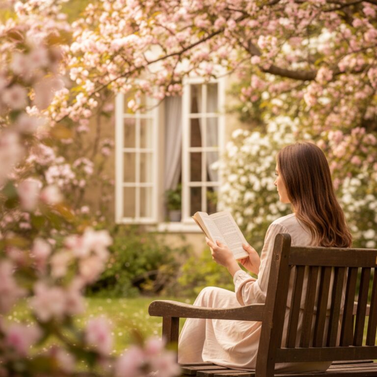 Une lectrice de dos sur un banc de parc — illustration de « « Le fonctionnaire amoureux », drôle et touchant »