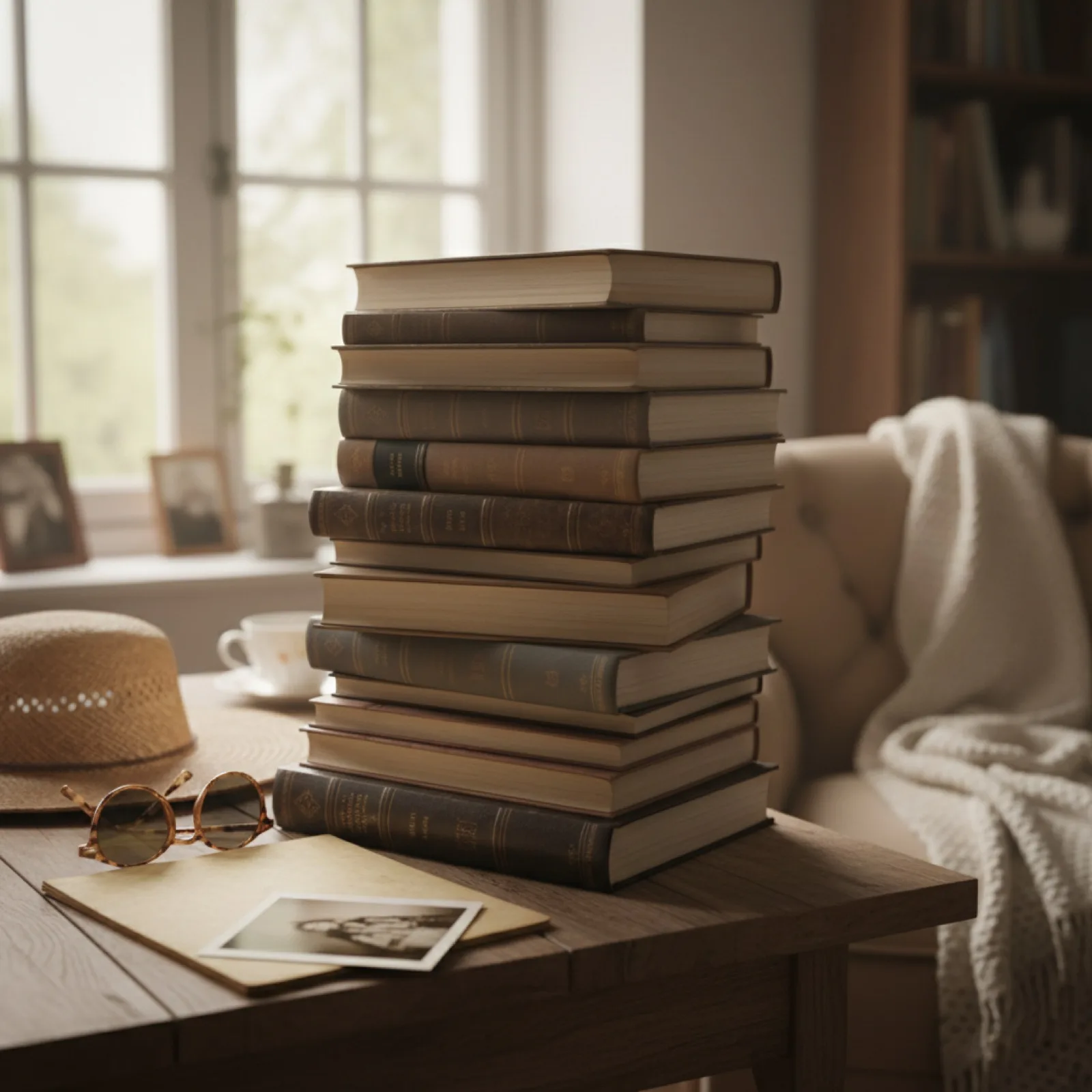 Un vieux livre relié ouvert sur un bureau en bois patiné — illustration de La Langue oubliée de Dieu » : j'ai été transportée