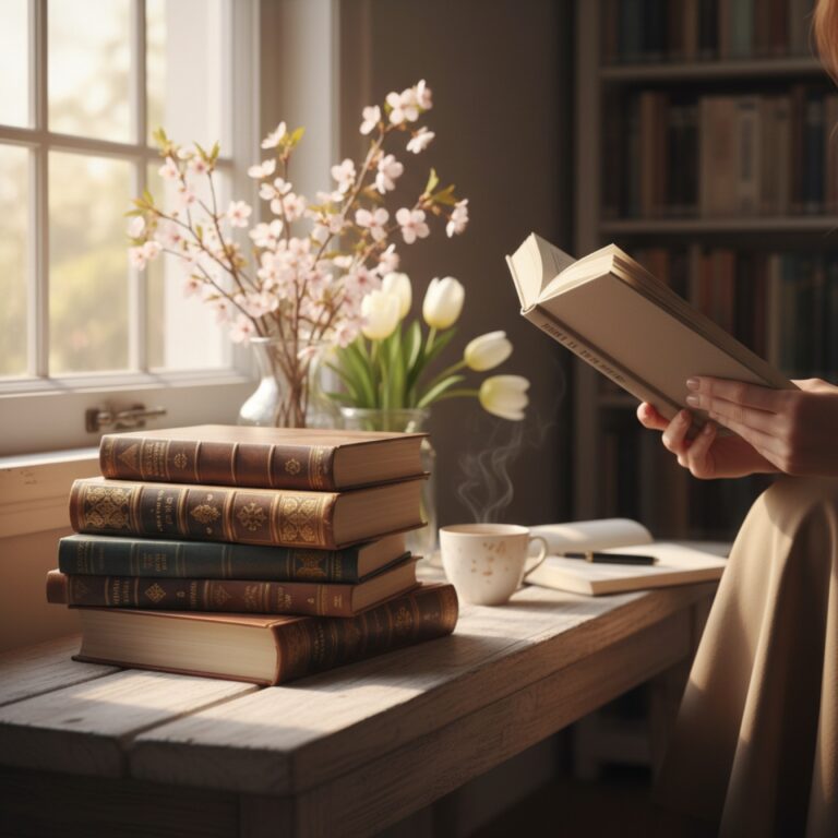 Un vieux livre relié ouvert sur un bureau en bois patiné — illustration de « Quand le narrateur ment : éloge des voix qu'on ne devrait pas croire »