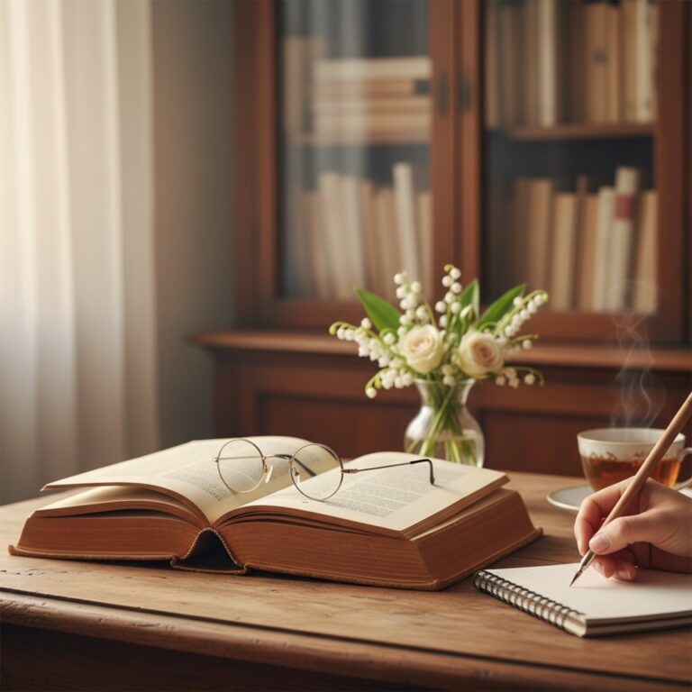 Un vieux livre relié ouvert sur un bureau en bois patiné — illustration de « Les romans à deux voix, ou pourquoi j'aime entendre les deux camps »
