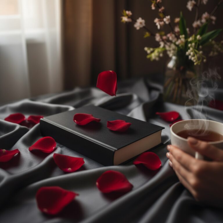 Un livre relié noir sur un drap de satin sombre — illustration de « « Dark Desires » de Zara Cox : deux hommes cassés et un club new-yorkais »