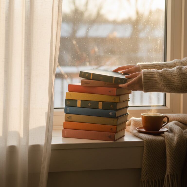 Un roman broché à couverture pastel posé sur un plaid en grosse maille — illustration de « « Cooper Training - Harry » de Maloria Cassis : la fin d'une trilogie que j'ai adorée »