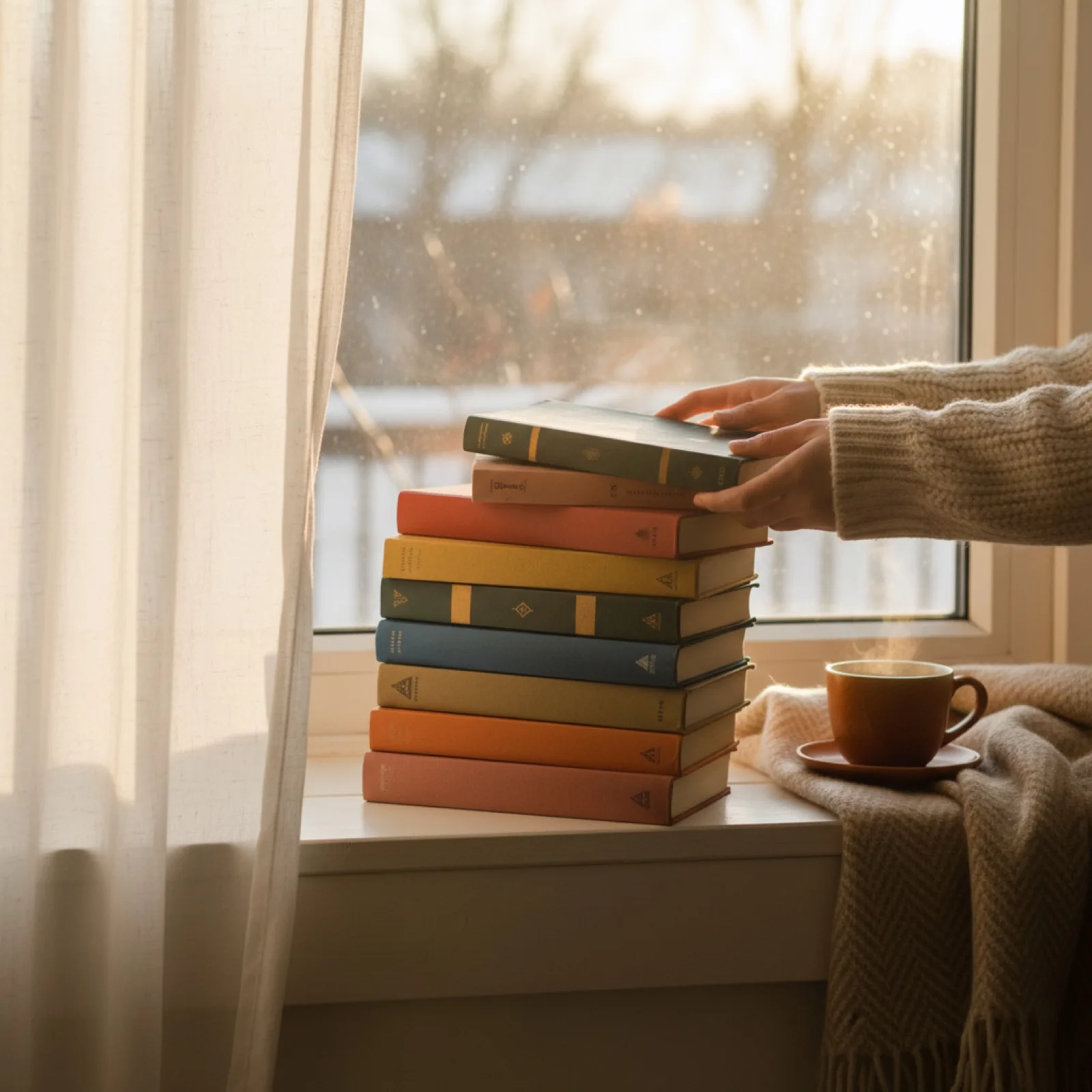 Un roman broché à couverture pastel posé sur un plaid en grosse maille — illustration de « « Cooper Training - Harry » de Maloria Cassis : la fin d'une trilogie que j'ai adorée »