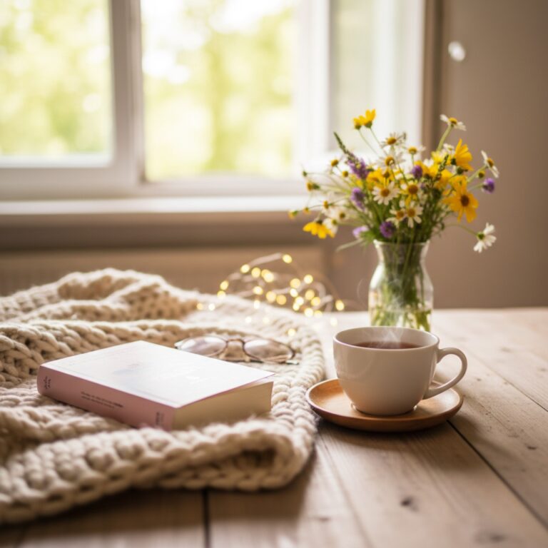 Une liseuse et un roman empilés sur une table de chevet le soir — illustration de Quoi qu'ils en disent », ou si l'amour était vraiment dans le pré
